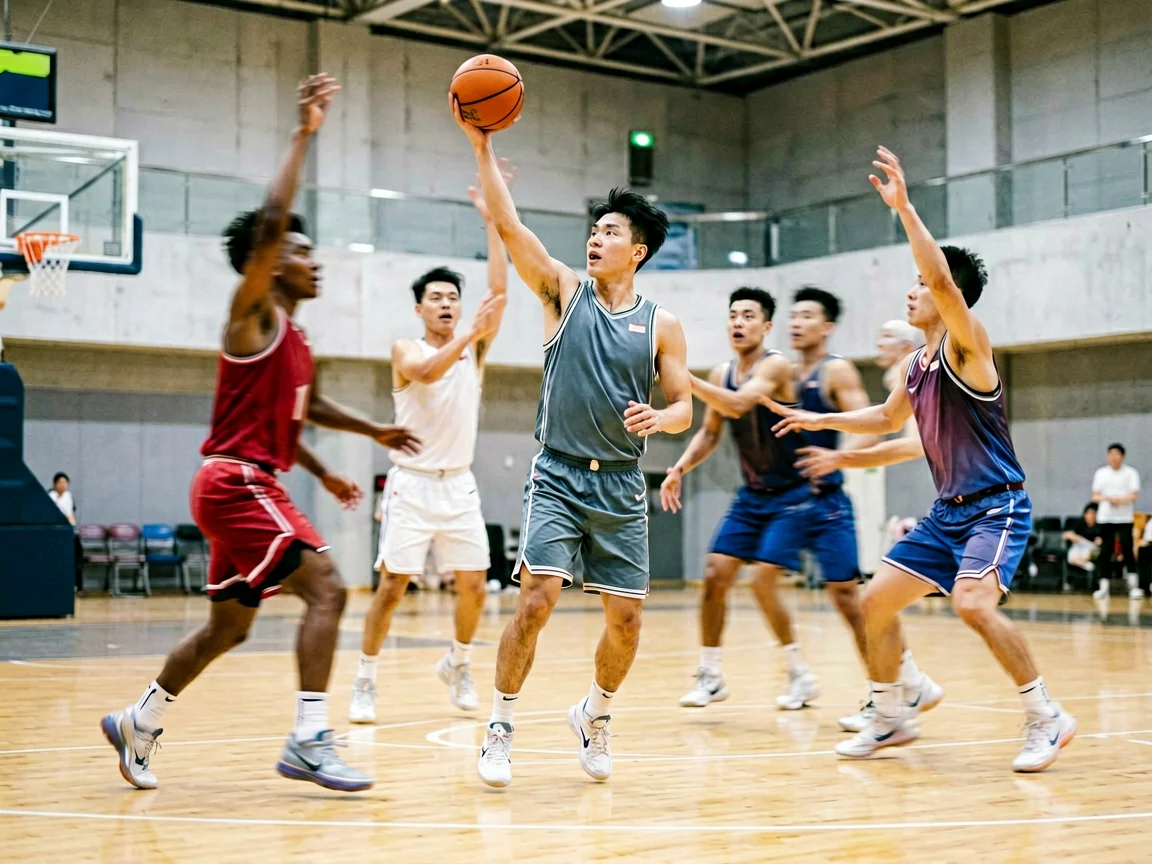 体育赛场准备，李刚仁